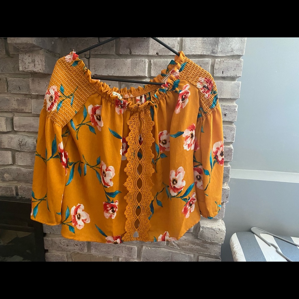 Floral off the shoulder top